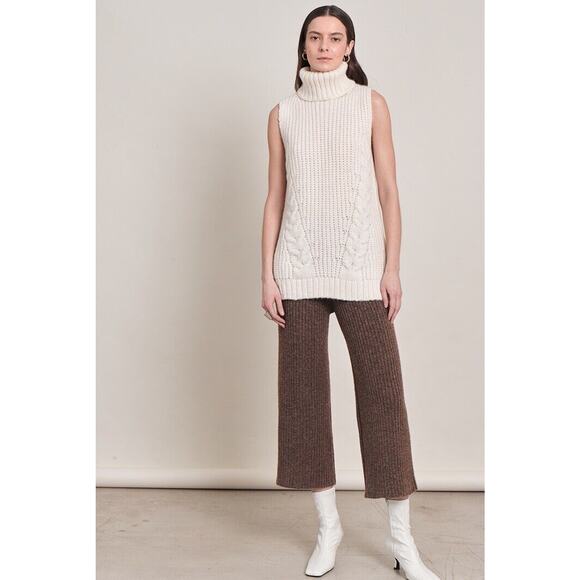 NWT Eleven Six Chunky Oversized Turtleneck Alpaca Wool Cable TAYLR TUNIC XS/S - Picture 4 of 11